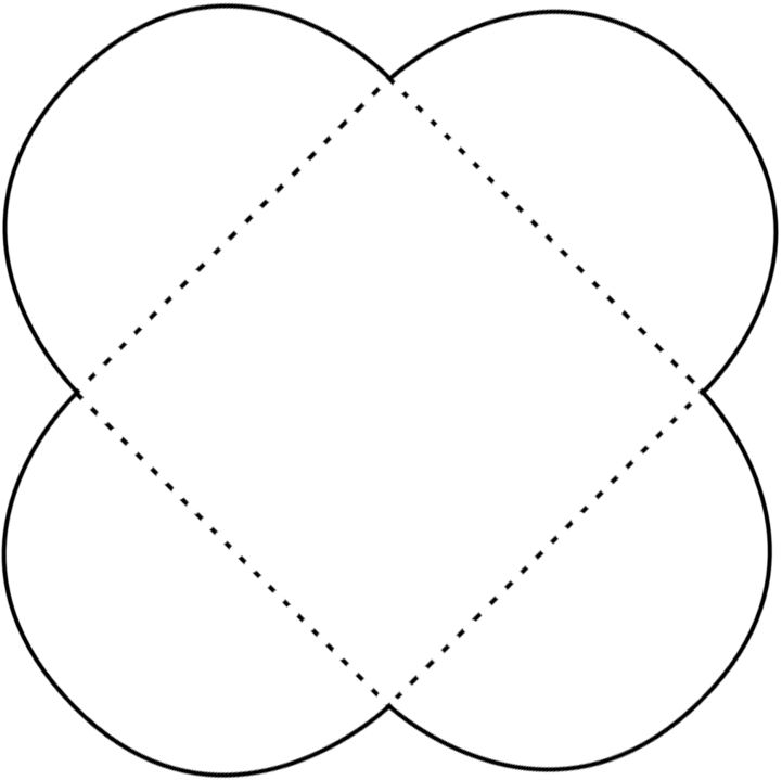 an image of two circles cut out into the shape of a heart