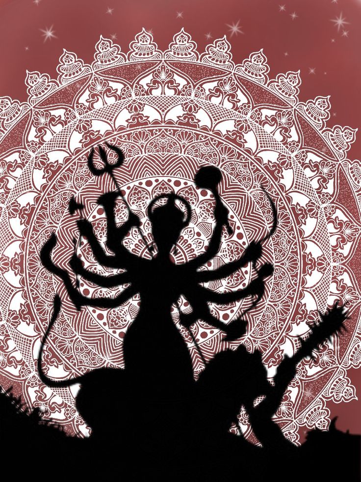 the silhouette of a person sitting on top of a horse in front of a circular pattern