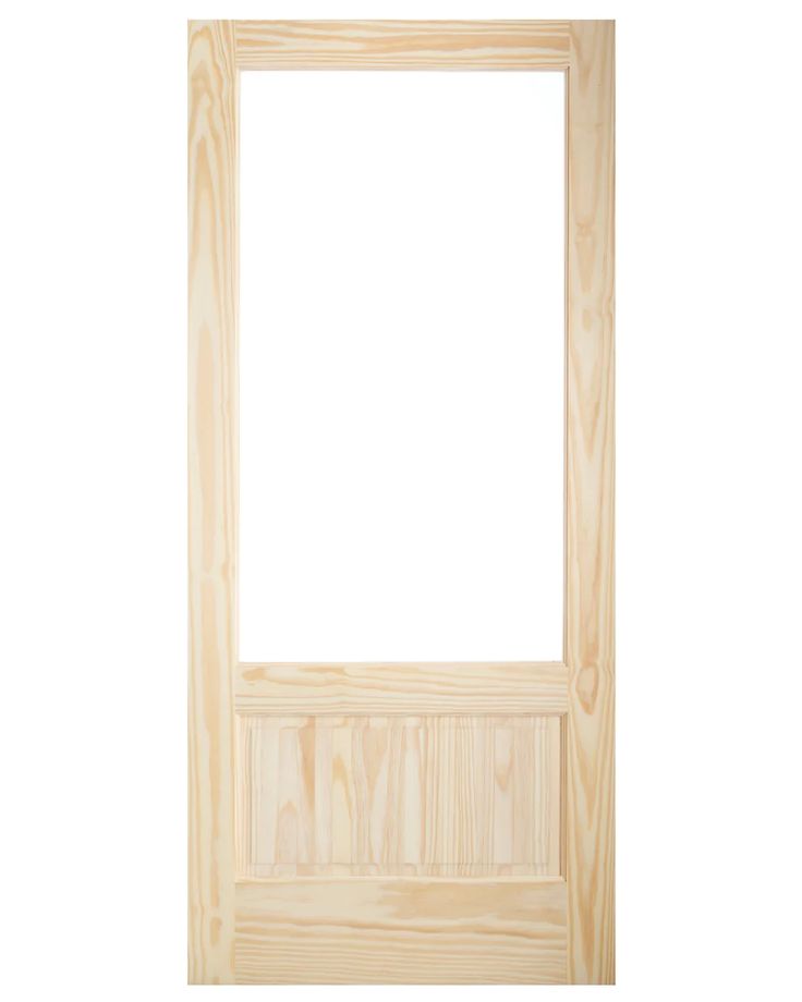 a wooden door with a white background