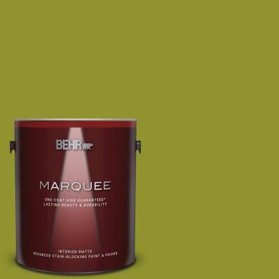 behr marquee interior paint in one gallon, with the light shining on it