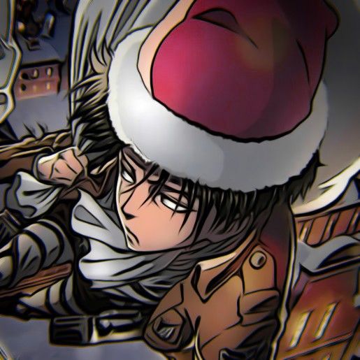 Levi Ackerman Manga Colored, Levi Icon, Ackerman Levi, Colored Icons, Christmas Pfp, Anime Christmas, Anime Pfps, Married Christmas, Christmas Icons