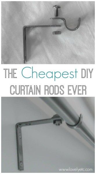 the cheapest diy curtain rods ever