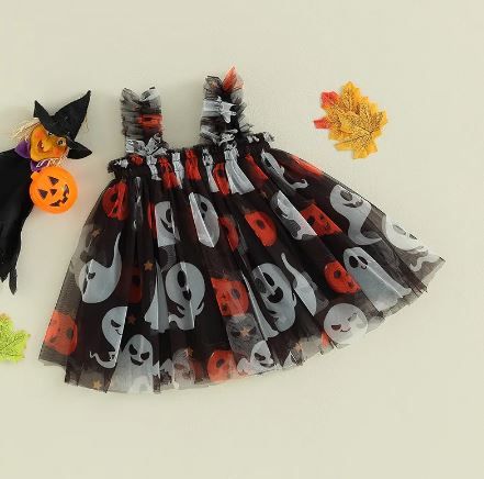 Includes: 1 Dress Material: Cotton Blend Gender: Girls Pattern: Pumpkins, Ghosts Sleeve Length: Sleeveless Summary: Baby Toddler Sleeveless Pumpkin or Ghost Print Halloween Tulle Dress Sleeveless Summer Tutu Dress For Playtime, Playful Sleeveless Costume Dress, Black Sleeveless Costume Dress, Sleeveless Black Costume Dress, Cute Sleeveless Tutu Dress For Playtime, Fun Halloween Costume Dress, Sleeveless Spring Tutu Dress For Costume Party, Fitted Sleeveless Tutu Dress For Playtime, Playful White Sleeveless Tutu Dress