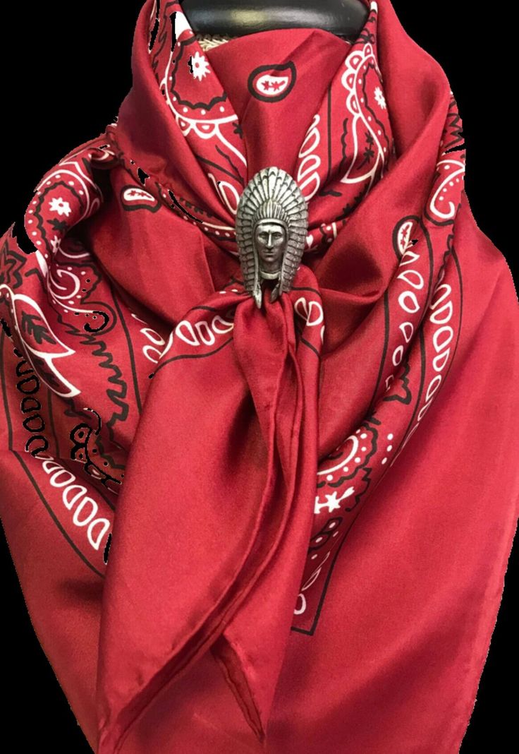 This scarf is made from 100% silk 8 mm Scarf Slides are sold separately. Elegant Red Scarf Bandana, Red Bandana Print Scarf As Gift, Red Bandana Print Scarf Gift, Red Bandana Print Scarves For Gift, Red One-size Shawl As Gift, Scarf Slides, Mens Scarf Fashion, Shark Helmets, Mens Scarf