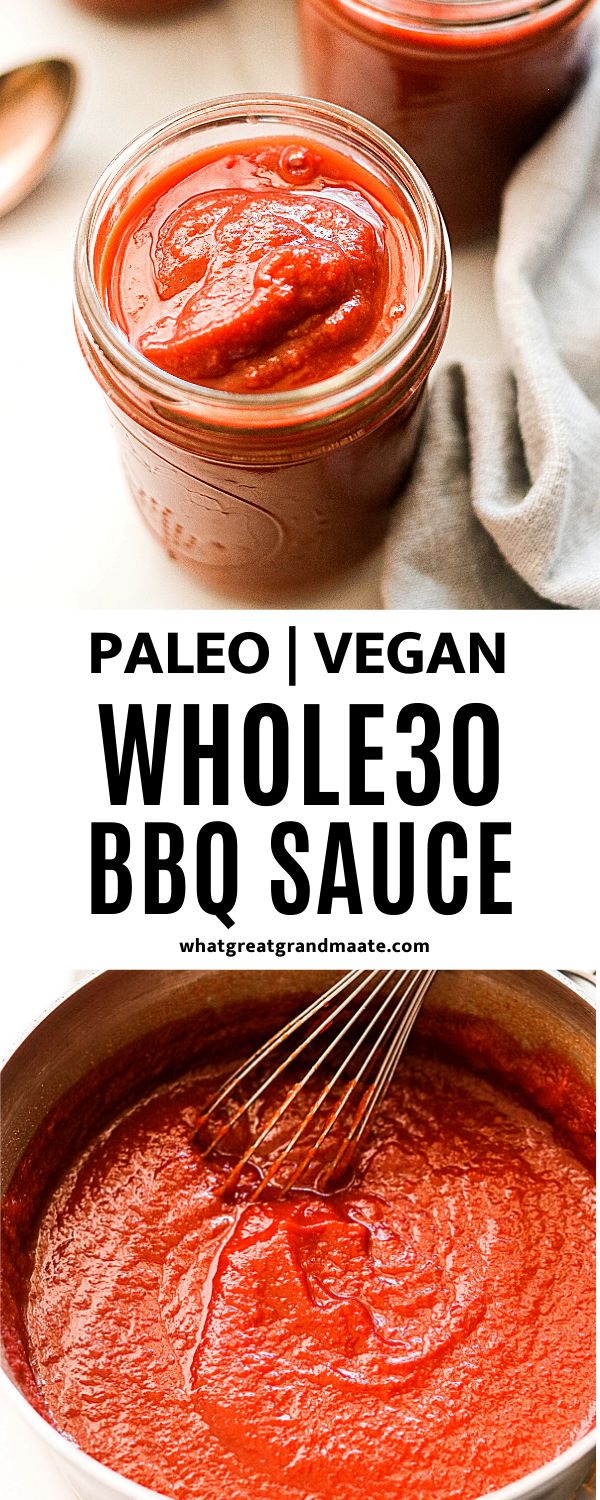 two images showing how to make homemade bbq sauce