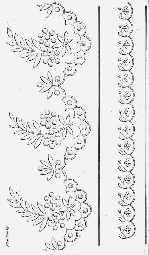 three different designs with flowers and leaves on them