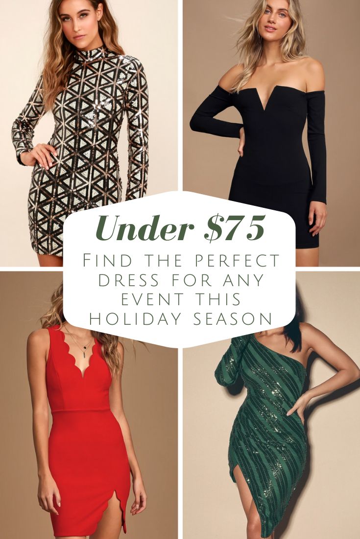 Find the perfect dress for any event this Holiday season! Shop Lulu's with over 500 styles to choose from that are $75 and under!!! You will wow the crowd with these gorgeous styles!   contains affiliate link Cheap Holiday Mini Dress For Date Night, Holiday Party Dresses Lulus, Cheap Festive Dresses For Holidays, Cheap Sleeveless Christmas Holiday Dress, Cheap Winter Dresses For Date Night, Affordable Christmas Mini Dress For Women, Christmas Party Dress Classy Lulus, Cheap Sleeveless Mini Dress For Holiday Party, Affordable Glamorous Mini Dress For Holiday Party