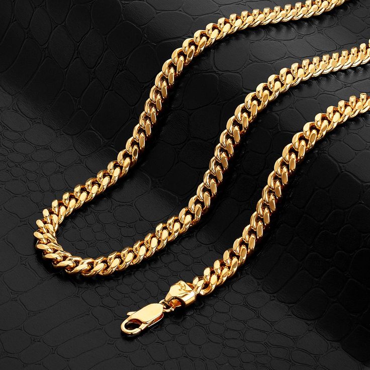 Signature gold electroplating (.50 microns 24 karat gold) Handmade Signature Cuban Link design Solid brass links Available in 18", 20", 22", 24", 26", 28", 30", 32" Inches 9 mm wide Style # CC395 Masculine Jewelry, Miami Cuban Link Chain, Miami Cuban Link, Cuban Link Chain Necklaces, Miami Cuban, Popular Mens Fashion, Cuban Link Chain, Cuban Chain, Cuban Link