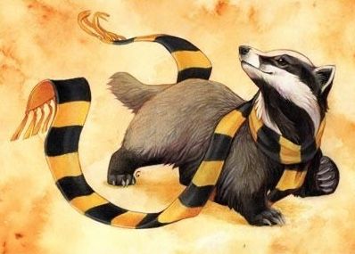 a painting of a raccoon with a snake around its neck