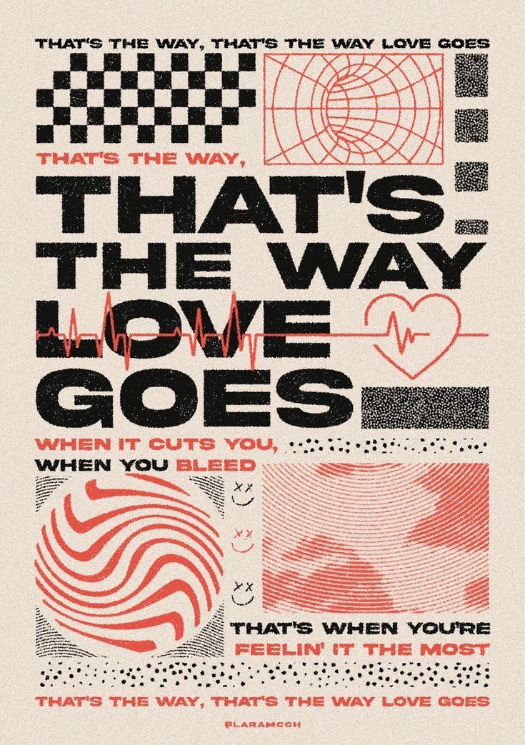 a poster with the words that says, that's the way to love goes