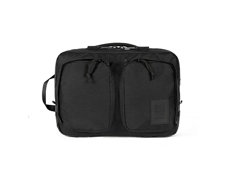 Topo Designs Global Briefcase - Bags : Premium Black : A commute to the office can sometimes be an adventure in itself. With multiple carry options, the Topo Designs Global Briefcase 3-Day helps you meet that adventure head on. Lightweight briefcase can also be carried as a backpack. U-shaped main compartment with dual-zip closure. Divided main compartment can be unzipped for additional organization. Internal, mesh organizer pockets. Back laptop compartment for 15 computers. Two external pockets Rectangular Commuter Travel Bag With Functional Pockets, Commuter Rectangular Travel Bag With Functional Pockets, Functional Briefcase With Luggage Sleeve For Travel, Functional Laptop Backpack For Trips, Functional Travel Accessories For Commuting, Rectangular Laptop Bag For Outdoor Activities, Functional Commuting Luggage With Sleeve, Functional Luggage With Sleeve For Commuting, Functional Luggage With Luggage Sleeve For Commuting