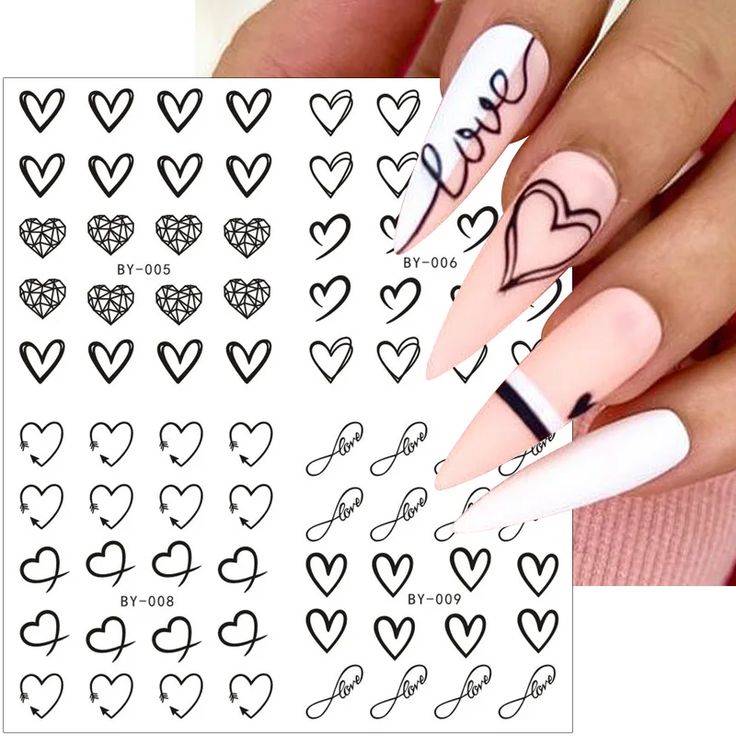 12pcs Love Heart Water Nail Decals Valentines Nail Stickers Rainbow Swirl Ribbon Wave Line Nail Art Stickers French Nail Sticker Valentines Nail, Stickers Rainbow, Line Nail Art, Water Nails, Valentine Nail Art, Waves Line, Lines On Nails, Dental Cosmetics, French Nail