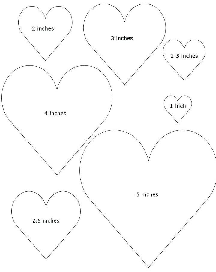 four hearts cut out into the shape of each heart, with numbers and instructions to make them