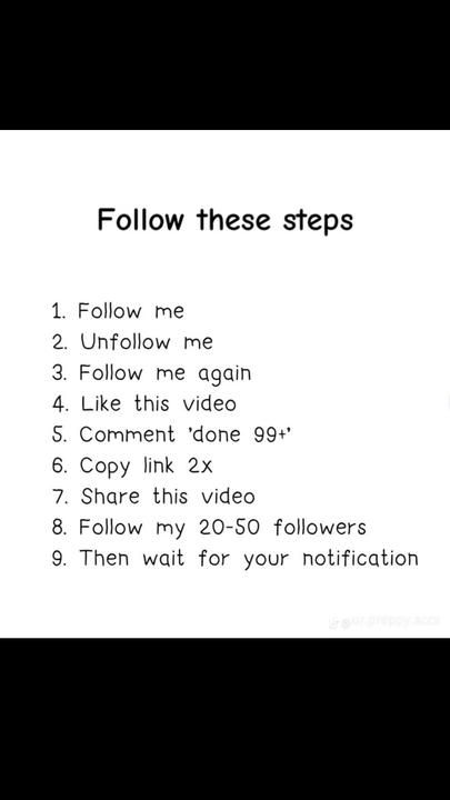 the instructions to follow these steps are shown in black and white, with text below