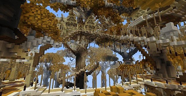 an image of a very large tree in minecraft