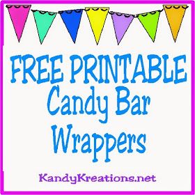 the free printable candy bar wrappers for kids to use on their birthday party