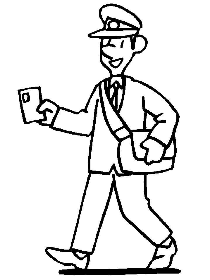 a black and white drawing of a man in a suit walking while holding a cell phone