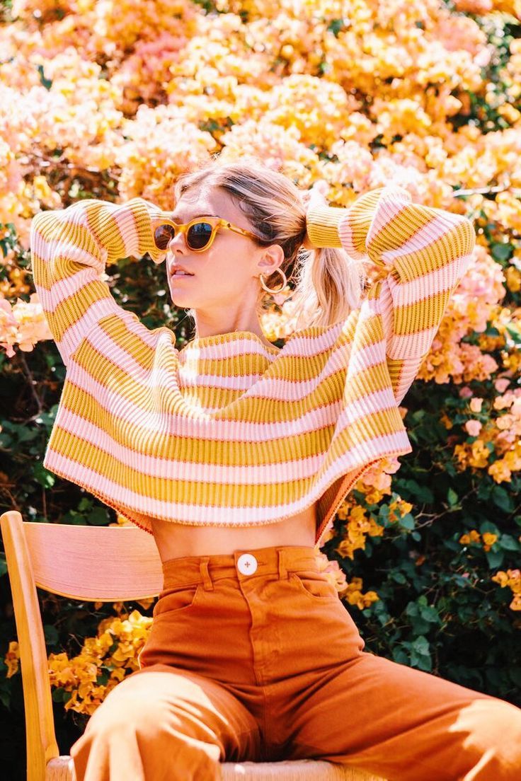 Orange Outfits, Orange Sunglasses, Pullovers Outfit, Orange Outfit, Orange Aesthetic, Trendy Swimwear, Insta Inspo, Orange Fashion, Mellow Yellow