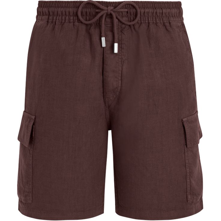 Casual men bermuda shortTwo italian pockets and two cargo pockets on sidesOne back pocket with a flapElastic waistband with tone on tone drawstring and metal tipsBottom leg width in size M: 29.00cmSide length in size M: 49.00cmMen Bermuda ShortsSolid men Bermuda Shorts100% Linen To take care of your precious Bermuda Shorts, we advise you to follow our suggestions below:"Wash your Bermuda Shorts at 30°C with similar colors.Do not use oxygenated or chlorine based bleach/ stain removers, your Bermu French Swimwear, Classic Summer Dresses, Linen Bermuda Shorts, Stain Removers, Shorts Cargo, Mens Cargo, Cargo Shorts Men, Tone On Tone, Swimming Costume