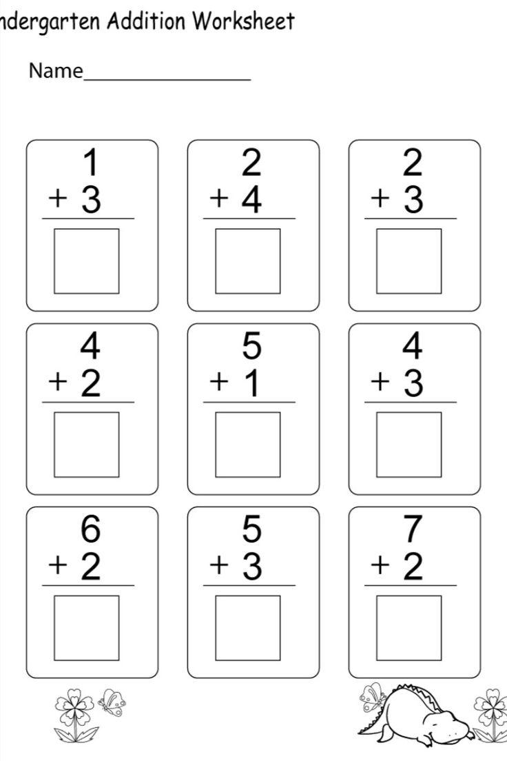 the addition worksheet is filled with numbers to help children learn how to use them