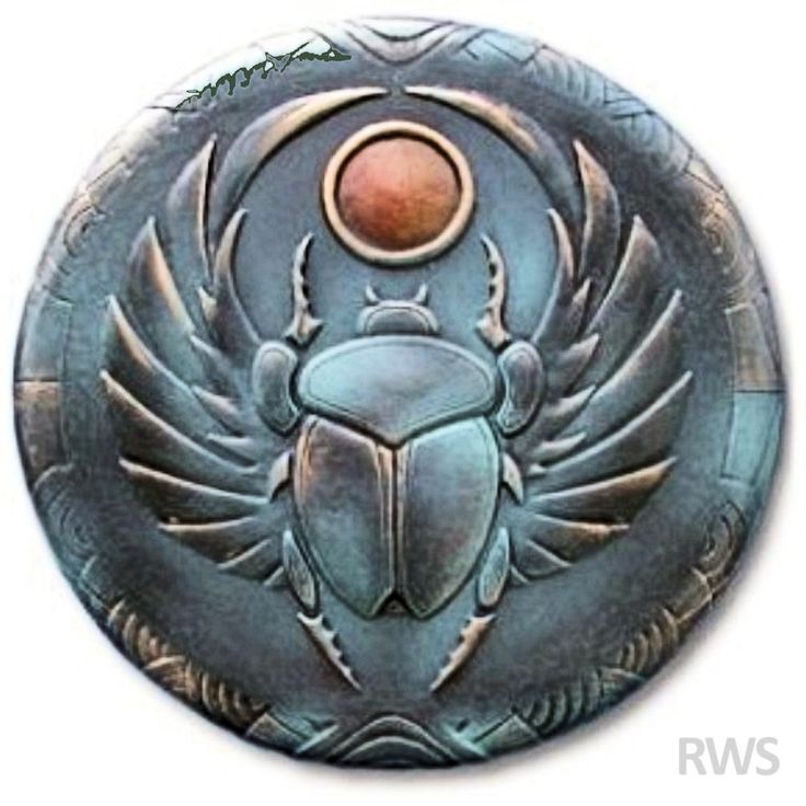 a metal plate with a bug on it's center and wings around the edge