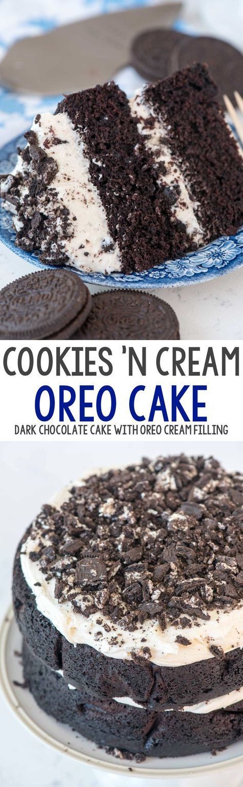 cookies'n cream oreo cake on a plate