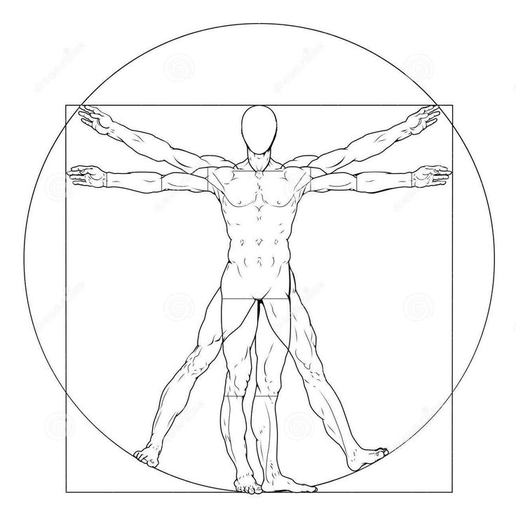 the vitruon man is shown in a circle