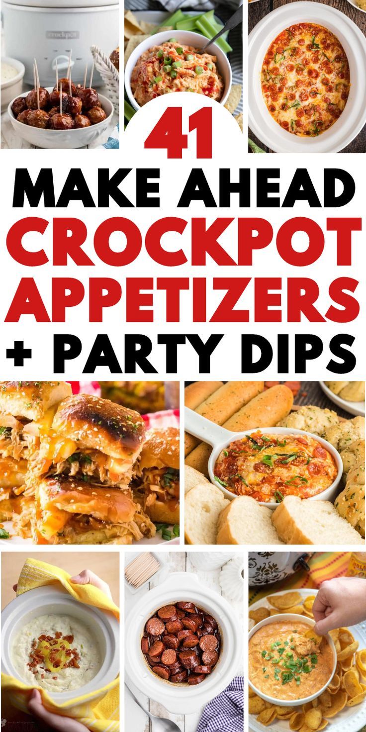 Super easy crockpot appetizers, dips and slow cooker snacks you can make ahead for your next potluck, holiday party, or game day. Easy Crockpot Party Food, Crockpot Party, Appetizers Crockpot, Appetizers And Dips, Crockpot Dips, Crockpot Snacks, Crockpot Party Food, Best Potluck Dishes, Crockpot Appetizers