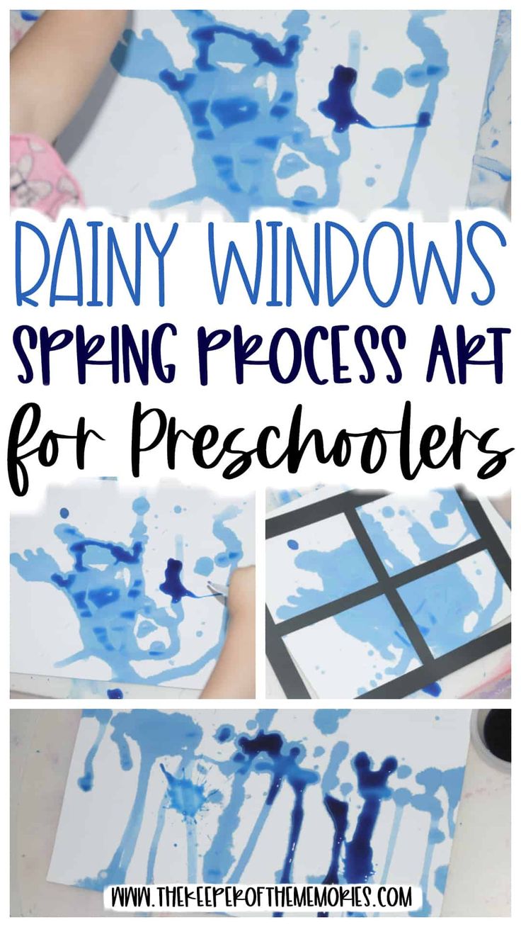 rain windows spring process art for little kids