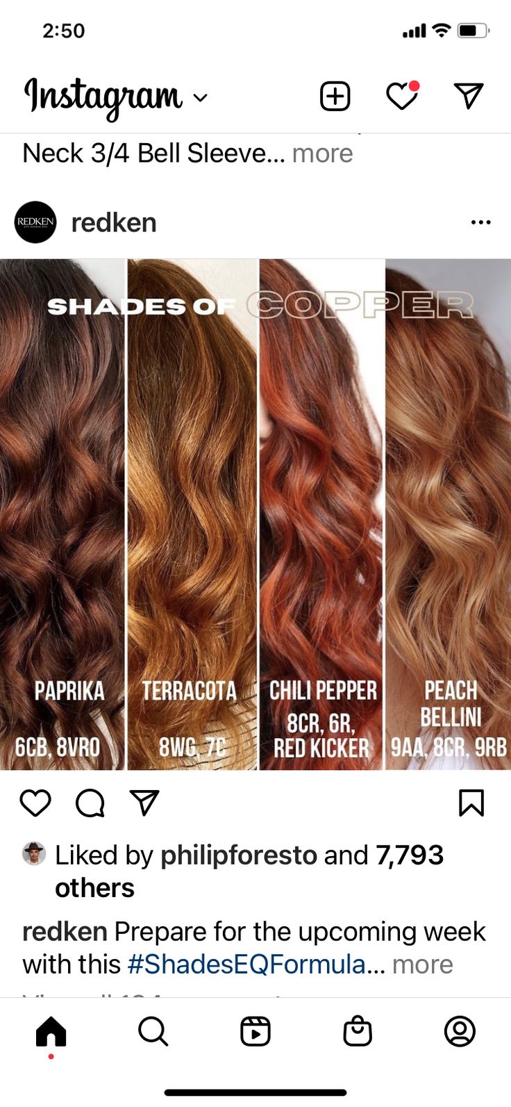 Copper Balayage Shades Eq, Copper Balayage Redken Formula, Pumpkin Spice Hair Shades Eq, Peach Bellini Hair Color, Copper Red Color Formulas, Red Vs Copper Hair, Ginger Formula Hair, Redken Shades Eq Formula Copper, Copper Auburn Hair Color Formula