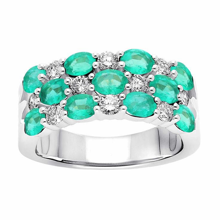 The Mosaic ring is an exquisite work of art that elegantly combines emeralds and diamonds. The rich and captivating green hue of emeralds combined with glistening diamonds set in a grid pattern create a stunning effect, adding a touch of sophistication and charm. SKU BS07065R EMERALD SIZE 4X3mm COLORSTONE SHAPE OVAL COLORSTONE WT 1.83 DIAMOND WT 0.68 Ethically sourced emeralds directly from our renowned Belmont mine in Brazil. Mosaic Ring, Oval Rings, Grid Pattern, Emerald Jewelry, Emerald Ring, Gold Material, Earring Necklace, Ring Necklace, Gold Color