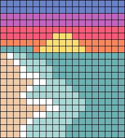 a cross stitch pattern with different colors