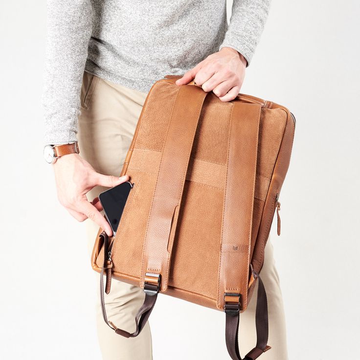 New Tan color for our beloved Saola Tech Backpack. Keep your style unique with Capra Leather.   ⁣#travelgear #travel #travellikeapro #travelling #backpack #workbag#travelbag #leather #mensgift #menstyle ⁠ #handmade #leathergoods #leathercraft #handcraft #everydaycarry #menstyle #menfashion #schoolbag #highsnobiety #hypebeast #design #minimalism #productdesign #techbag #commuting Classic Backpack With Adjustable Strap For On-the-go, Classic Leather Backpack With Adjustable Strap For Travel, Versatile Rectangular Leather Backpack With Luggage Sleeve, Laptop Backpack With Adjustable Strap For On-the-go, Rectangular Travel Bags With Adjustable Straps, Functional Brown Backpack With Adjustable Straps, Rectangular Leather Backpack With Luggage Sleeve, Leather Bag With Adjustable Straps For Daily Use, Business Backpack With Adjustable Strap