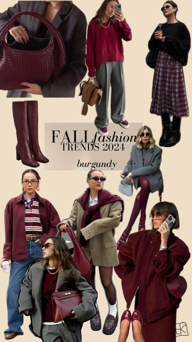 Burgundy Fall Outfits, Fashion Trend 2024, Engagement Photo Outfits Fall, Trendy Date Night Outfit, Capsule Wardrobe Women, Trendy Outfit Ideas, Fall Fashion Trends Women, Fall Winter Trends, Burgundy Fashion