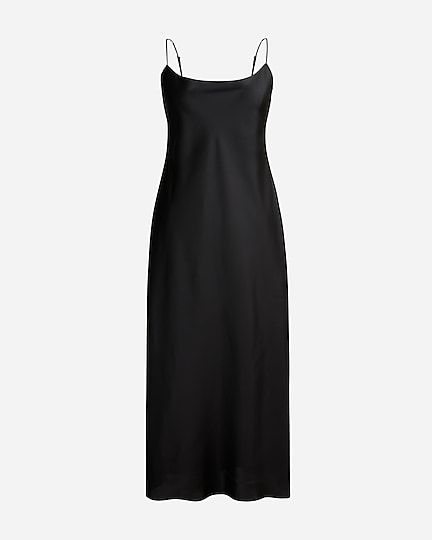 Sleek Midi Dress With Spaghetti Straps And Satin Finish, Elegant Maxi Dress For Night, Sleek Satin Midi Dress With Spaghetti Straps, Silk Maxi Dress For Night, Evening Dresses With Satin Lining And Spaghetti Straps, Chic Satin-lined Modal Satin Dress, Sleeveless Silk Midi Dress For Night, Fitted Satin Midi Dress For Night Events, Fitted Satin Midi Dress For Night