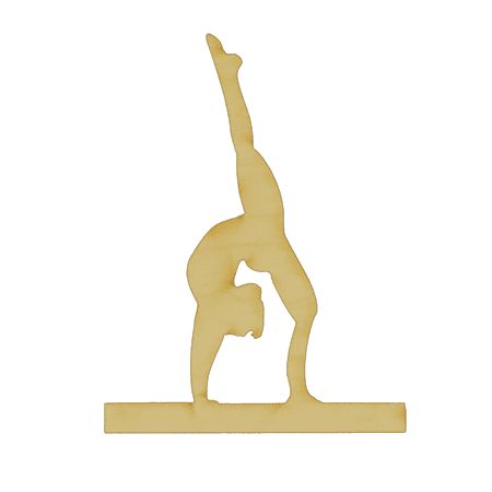 a person doing a handstand on top of a wooden stand with their arms in the air