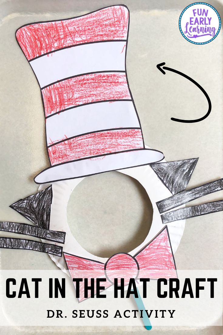 the cat in the hat craft with scissors