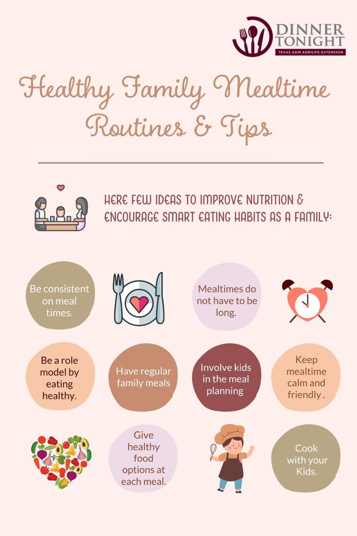 healthy family mealtime routine and tips info sheet for the health conscious mom on mother's day