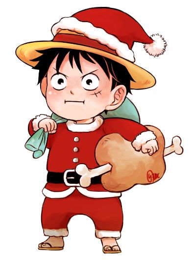 a little boy wearing a santa hat and holding a bag