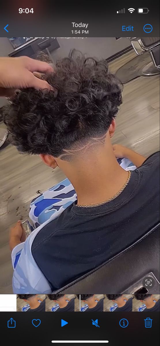 Designs Haircut Taper, Taper With Design Haircut Men, Back Design Haircut Men, Taper Designs Boys, Curly Hair Taper Design, Mid Taper Design Haircut, Mid Taper Back Design, Taper Designs For Men, Edgar Hair Design