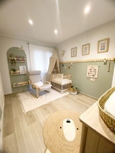 a baby's room is shown in this image