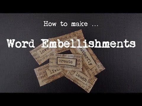 word embellishments with the words how to make