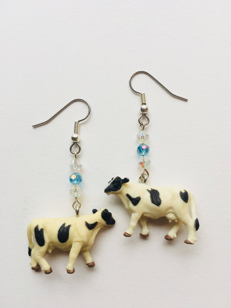 Cow earrings Cow Earrings, Show Cattle, Dairy Cows, Corn, Cow, Drop Earrings, Handmade Gift, Trending Outfits, Handmade Gifts