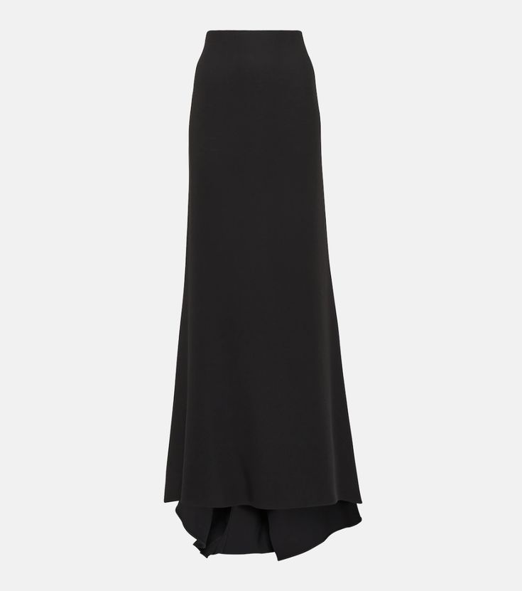 Cady Couture Silk Maxi Skirt in Black - Valentino | Mytheresa Silk Fitted Maxi Dress For Black-tie Events, Flowy Chiffon Evening Dress, Luxury Black Evening Skirt, Elegant Bias Cut Dress With Flowy Skirt, Elegant Floor-length Bias Cut Maxi Skirt, Elegant Bias Cut Maxi Skirt, Elegant Bias Cut Floor-length Maxi Skirt, Chic Silk Maxi Dress For Black-tie Events, Elegant Fitted Silk Maxi Skirt