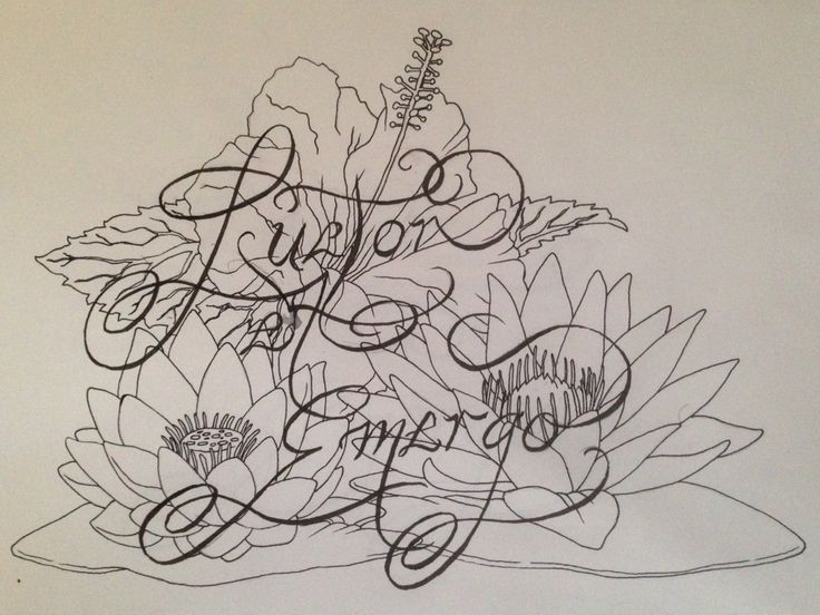 a drawing of flowers with the words love and joy written in cursive writing