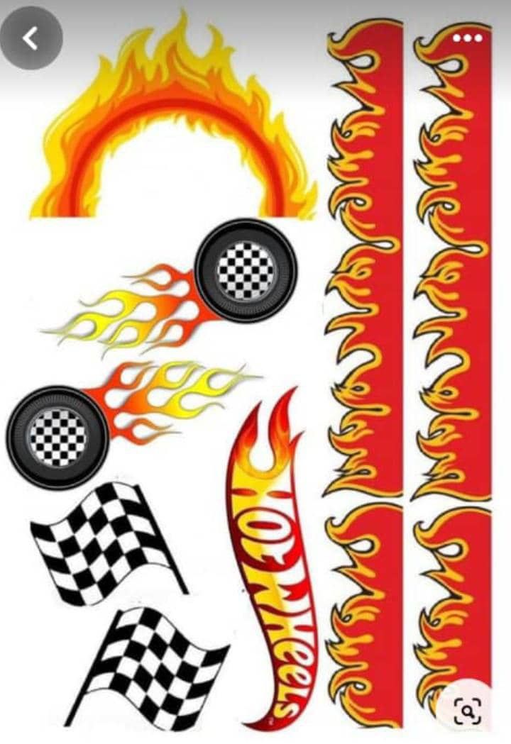 some flames and checkered flags on a white background