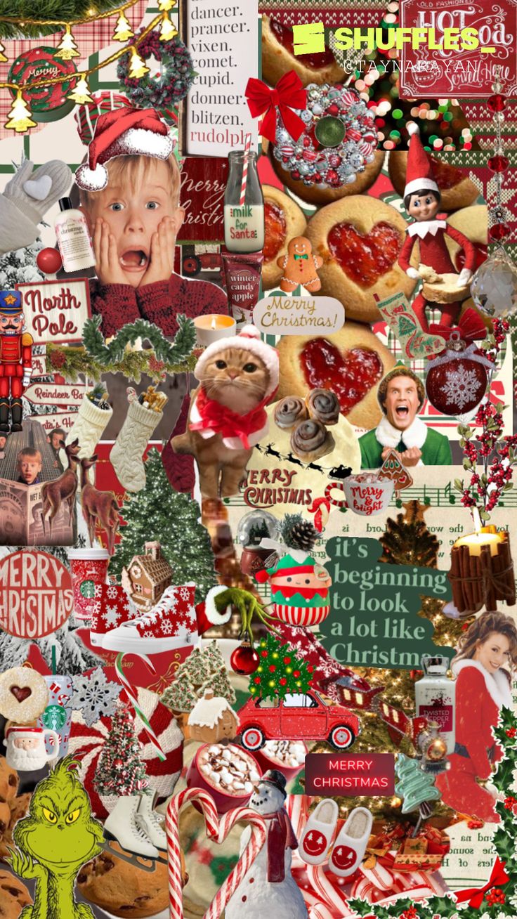 a collage of many different christmas themed items and things that are all over the place