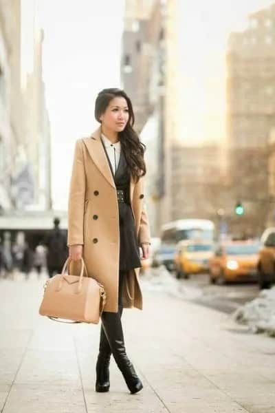 Suits For Women Classy, Long Dress With Jacket, Kneehigh Boots, Wendy Nguyen, Classic Suits, Wendy's Lookbook, Below The Knee Dresses, Dress With Jacket, High Heel Stiefel