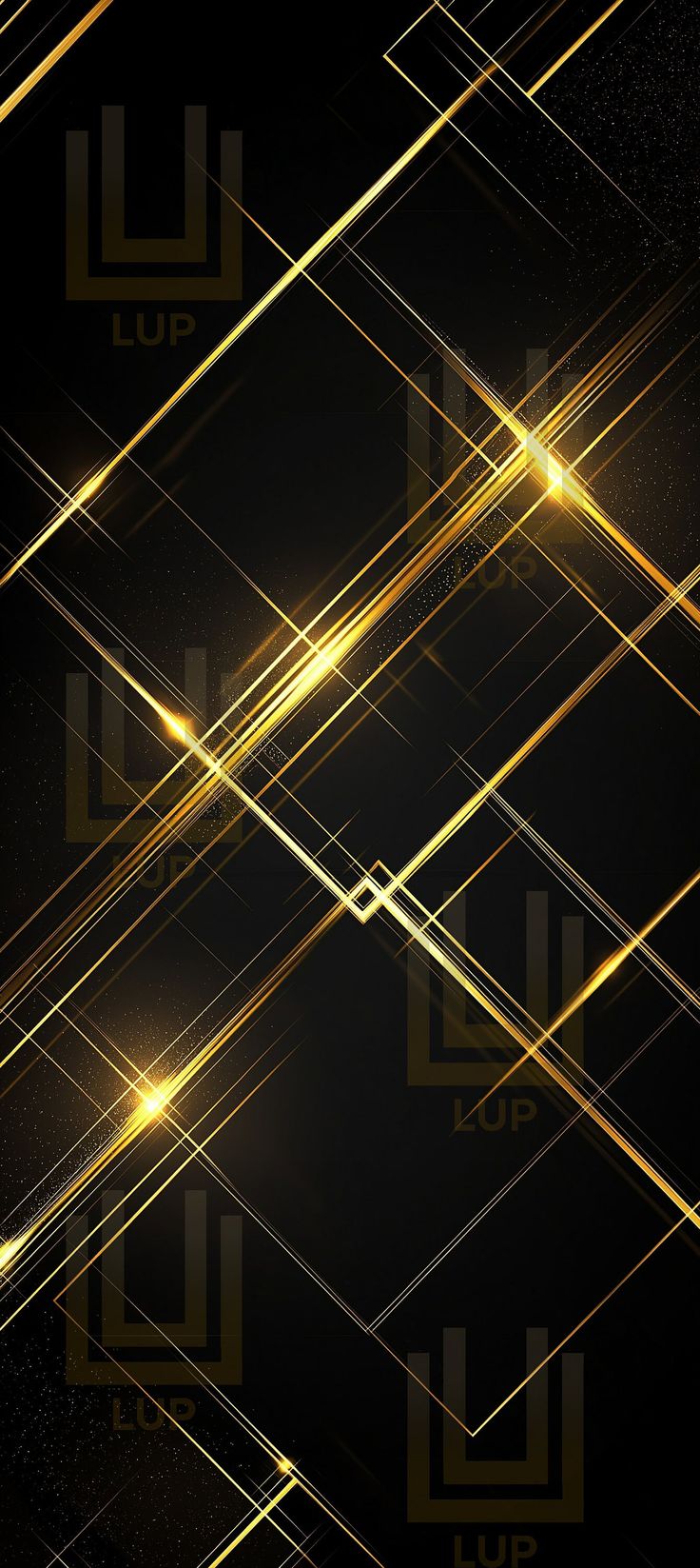 an abstract gold and black background with lines in the shape of rectangles on top of each other