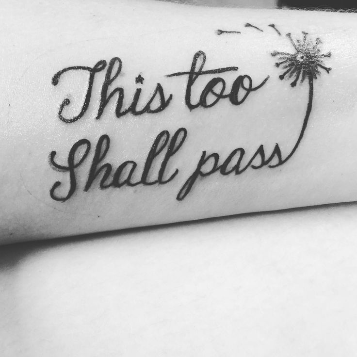 this too shall pass tattoo on the arm